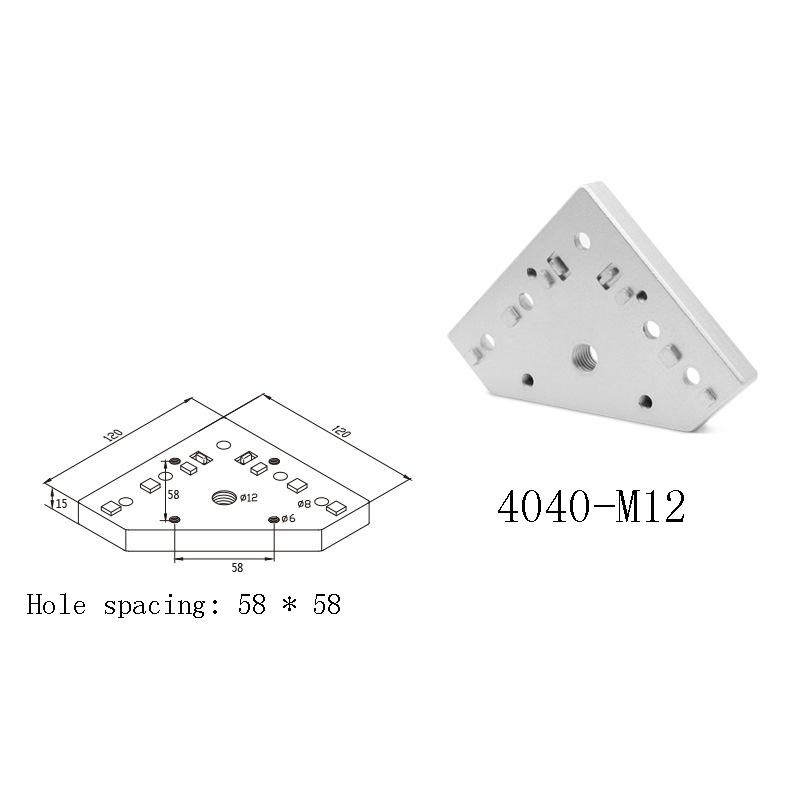Aluminum Profile Triangular End Face Connecting Plate  30 4040 Profile Anchor Connector  Industrial Aluminum Profile Accessories