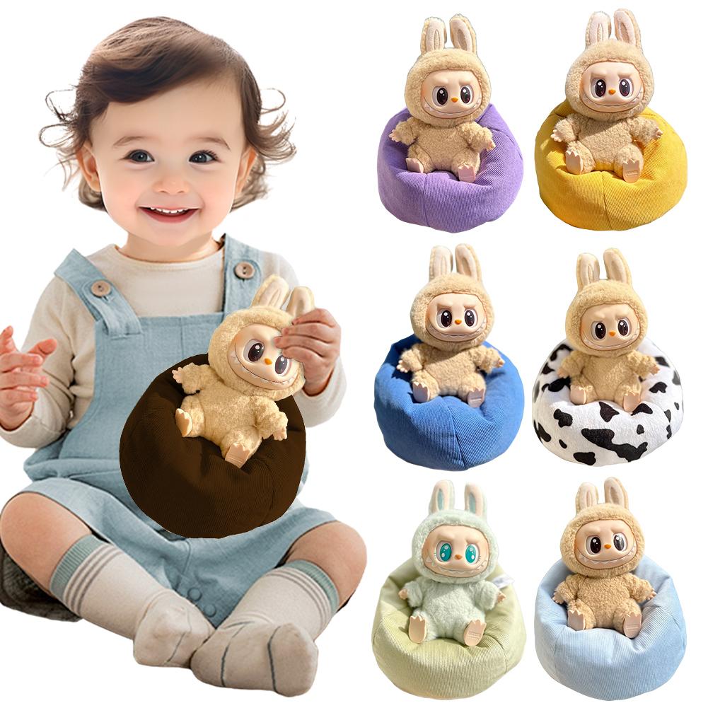 For 17cm Labubu Mini Chair Bjd Doll Room Decoration 2nd Generation Sitting Party Series Doll Sofa Car Mini Safety Sofa Toy Gifts