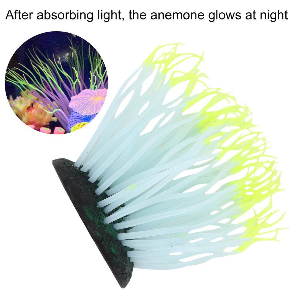 Aquarium Anemone   Luminous Silicone Sea Anemone for Fish   Decoration