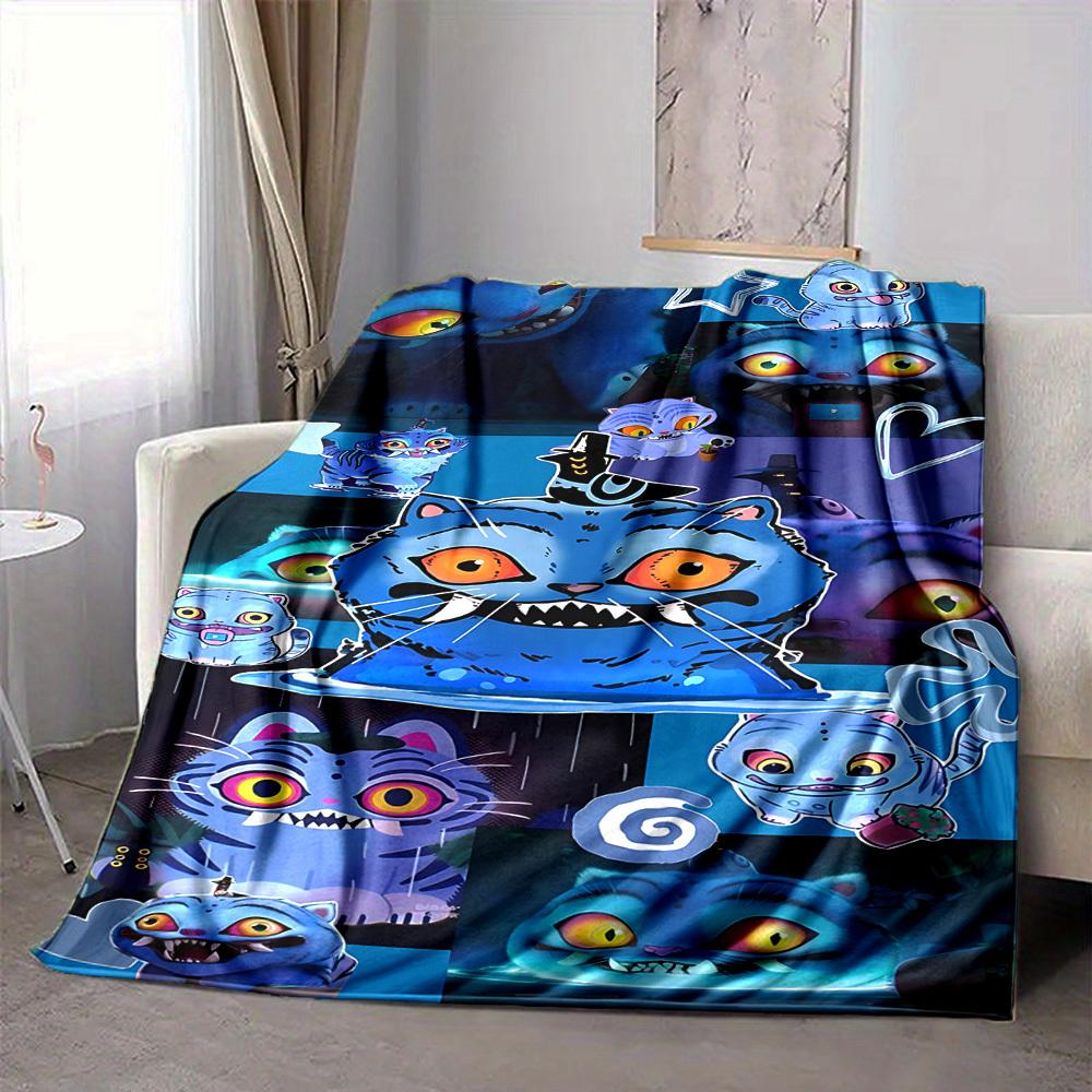 1pc Huntrix Soft Comfortable Blanket Digital Print, All Season Multipurpose Knit Fabric Bedding, Office, Sofa Home Decor Blanket