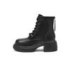 Augustine platform Martin boots women's 2025 new autumn and winter retro British college style black locomotive short boots