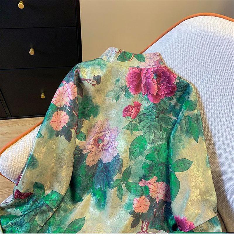 Women's Jacket Outerwears Chinese Light National Wind Jacquard Jacket Women's Spring Tang Suit Buckle High-end Retro Coat