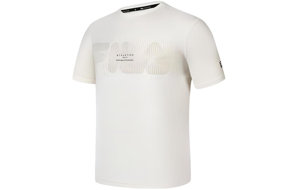 Men's FILA T-Shirts Men's Sugar White Crew Neck Moderate Straight Fit