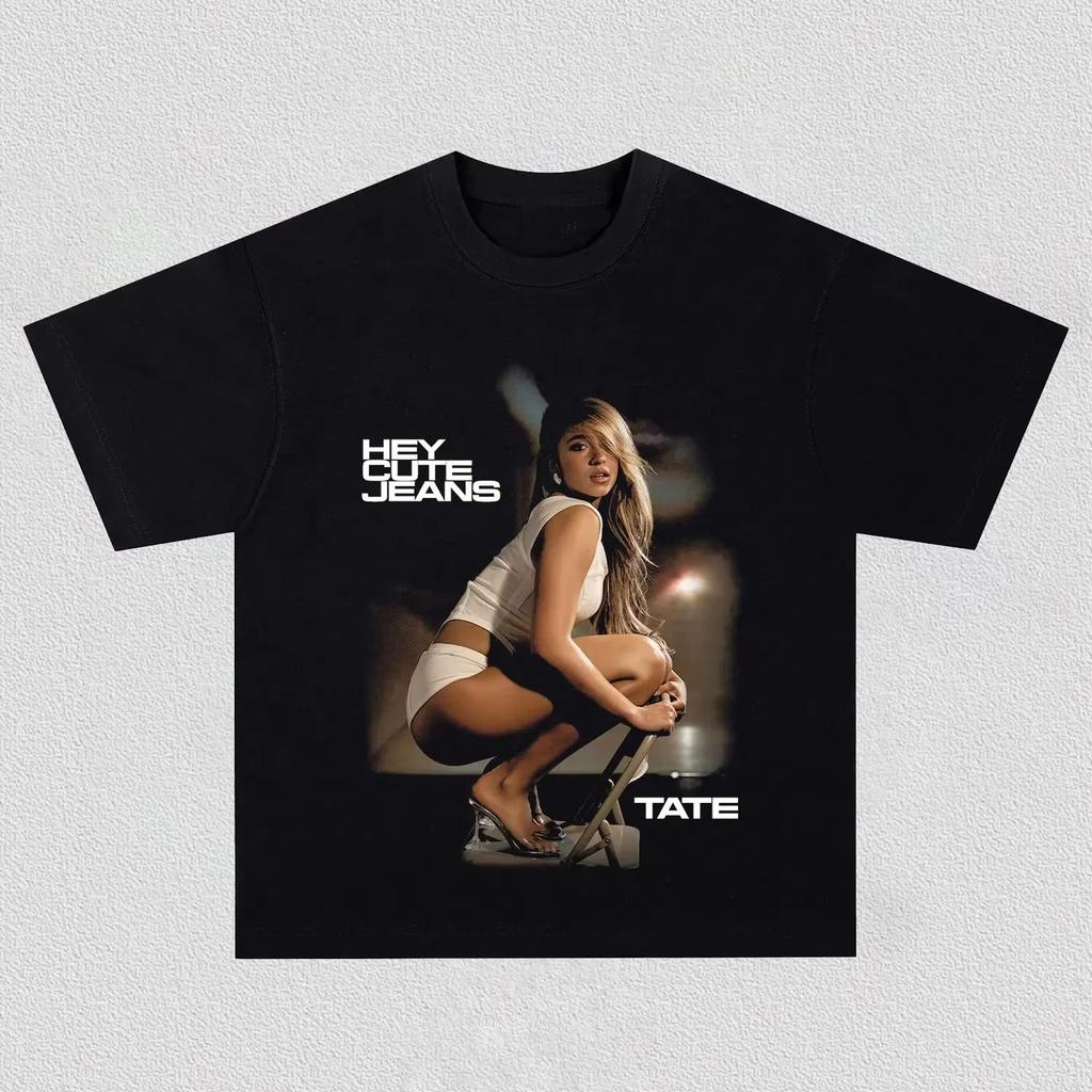 Tate McRae Album Graphics Cotton Unisex Shirt 2026 Summer Harajuku Unisexs Womens Y2k Short Sleeve Oneck Tshirt Fan Gifts