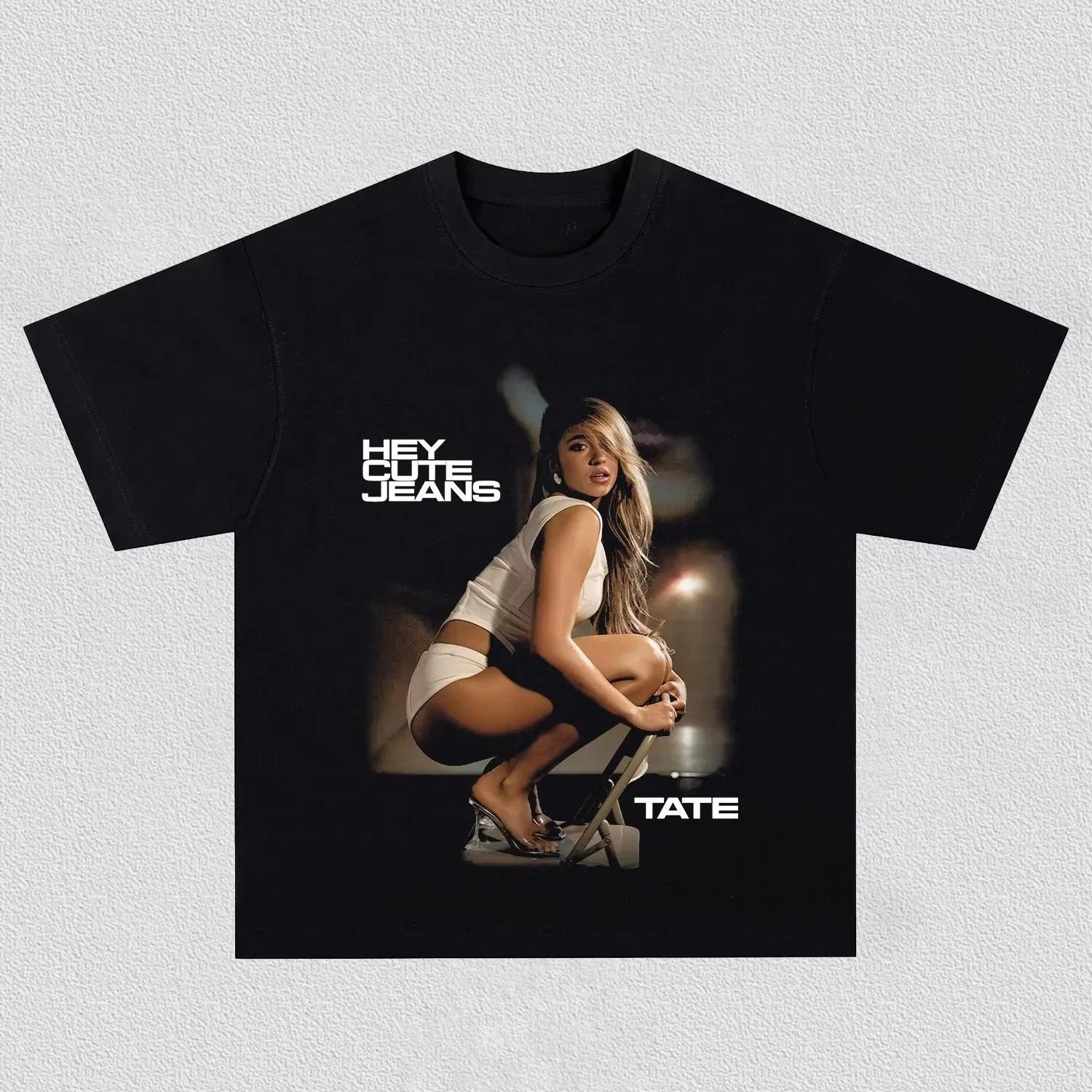 

Tate McRae Album Graphics Cotton Unisex Shirt 2026 Summer Harajuku Unisexs Womens Y2k Short Sleeve Oneck Tshirt Fan Gifts L