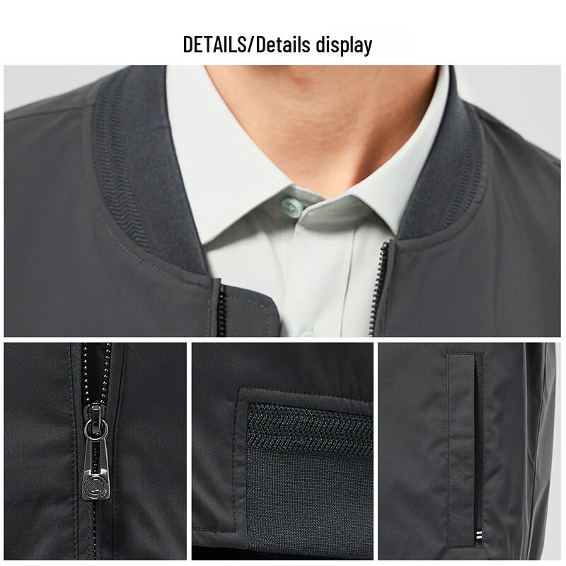 Shanshan Men's Business Casual Baseball Collar Jacket