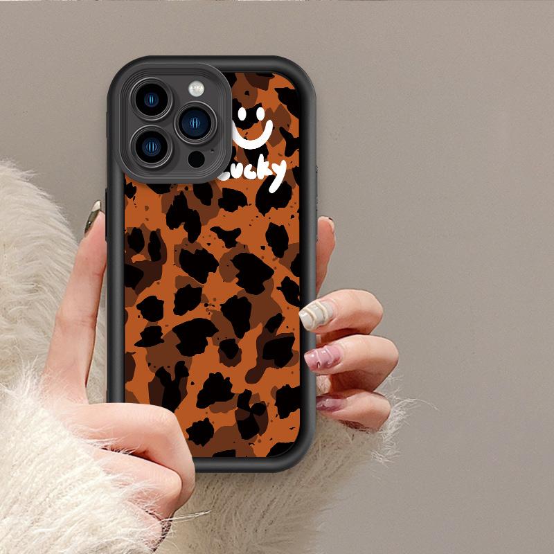 Leopardtrykt motedeksel Fleksibelt mykt silikon TPU-skall fullt bakdeksel til Xiaomi Redmi Samsung Infinix