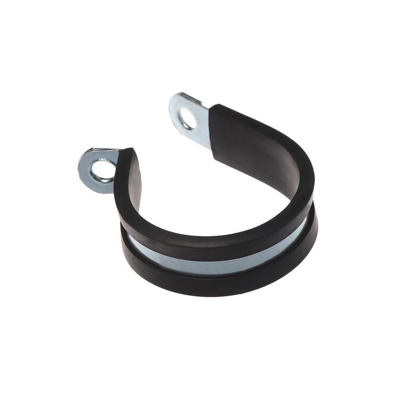 10Pcs Durable Useful Metal Hardware Cable Fasteners Rubber Lined P Clips Wiring Hose Clamp Pipe Mounting Fix