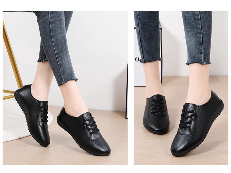 Spring New Women's White Lace-Up Casual Korean Shoes