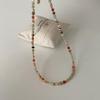 Colorful Natural Stone Crystal Beaded Choker Necklace for Women