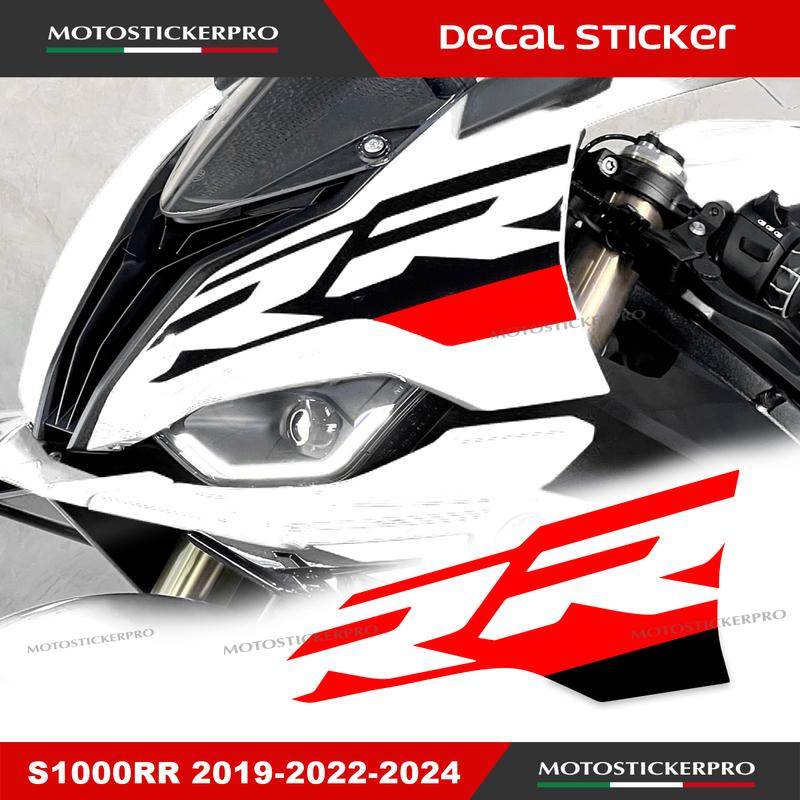 New Sticker Decal 2020-2021-2022-2023 Motorcycle Front Fairing Shell Line Sticker Decal For BMW S1000RR 2019-2024 Hollow LOGO RR