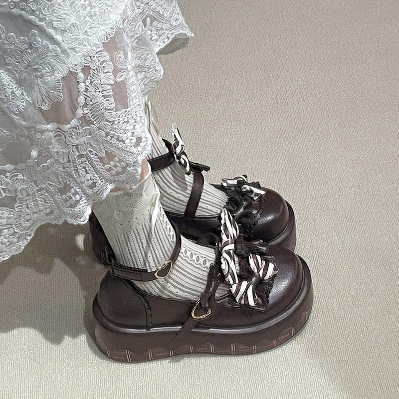 Popular French Hepburn style platform small leather shoes women's 2025 new summer skirt versatile soft-soled Mary Jane shoes