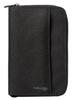 MONOCOZZI Bon Voyage Travel Docs Passport Case with Passport Cover with Pockets and Fits SIM and Bills Organizer, Black, Anti-Skimming Protection,