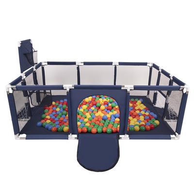 Baby Playpen Big Size Playground with 900 Balls for Kids, Dark Blue:yellow/green/blue/red/orange