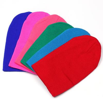 Unisex Warm Elastic Hip Hop Candy Color Beanies Hat Skullcap Knitted Cap Soft