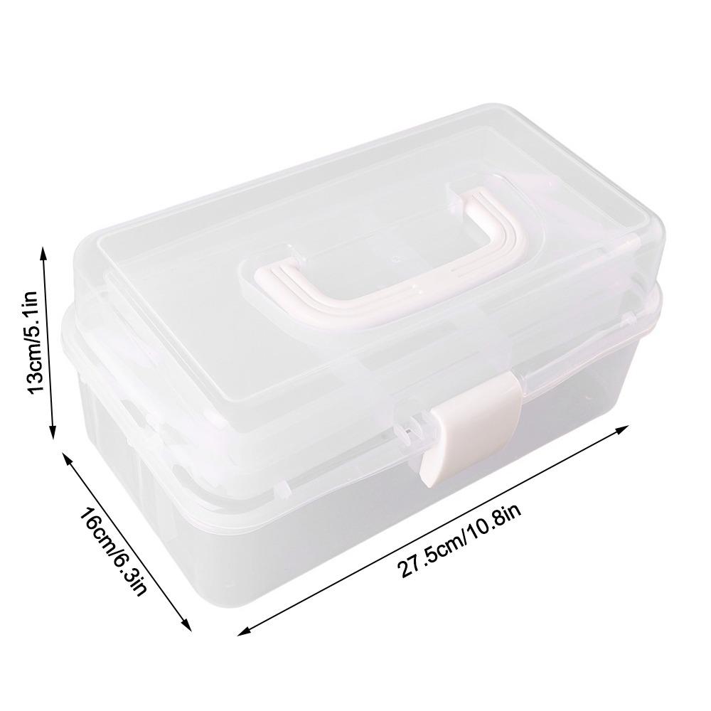 Folding Three Layer Storage Box Plastic Plastic Storage Box Folding Tool Box  For Art Craft