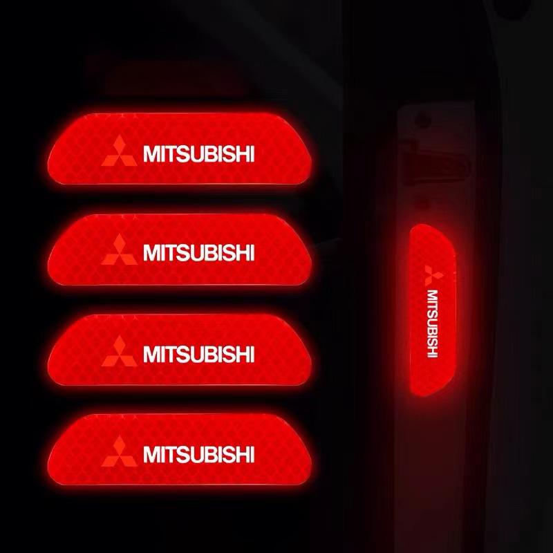 Car Door Sticker Safety Warning Reflective Mark For Mitsubishi Asx Lancer Outlander Pajero Ralliart