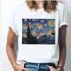 Oil Painting Cat Women's Fashion Personality Spoof Classic Oil Painting T-shirt Women Clothing Tops Harajuku Aesthetic Oversized