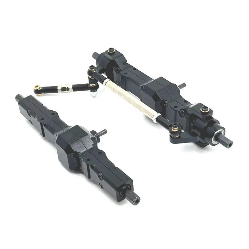 Popu For  RC Car Upgrades Parts Accessories WPL Metal Front and Rear Axle Set  WPL C14 C24 C34 C44 B14 B24 1/16