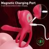 Vibrating Cock Double Ring Penis Ring for Men Ejaculation Delay Chastity Cage Penis G-spot Clitoris Stimulator Sex Toy for Men or Couples Masturbator
