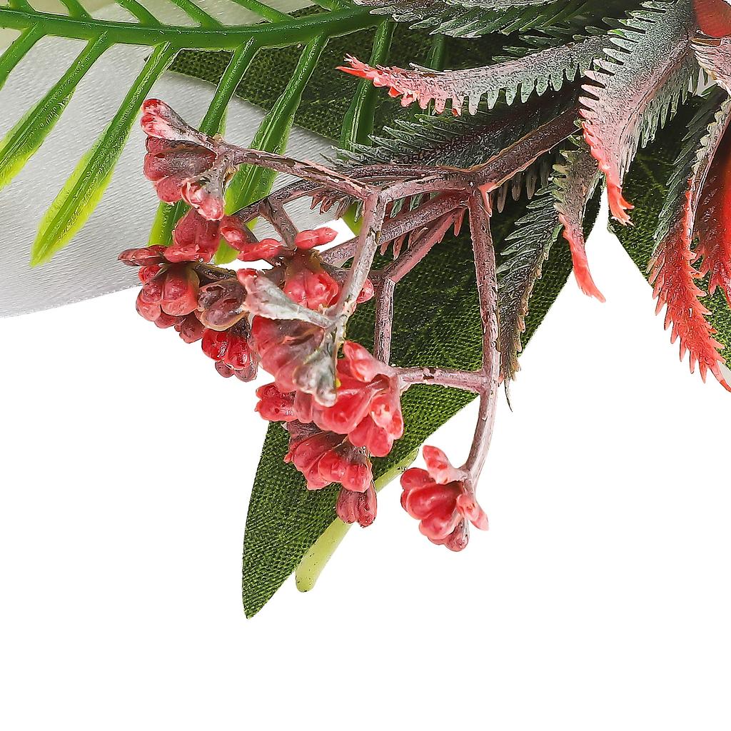 Wedding Chair Flower Decorations Elegant Artificial Floral Decor with 1.5 X 1 M Gauze for Party White