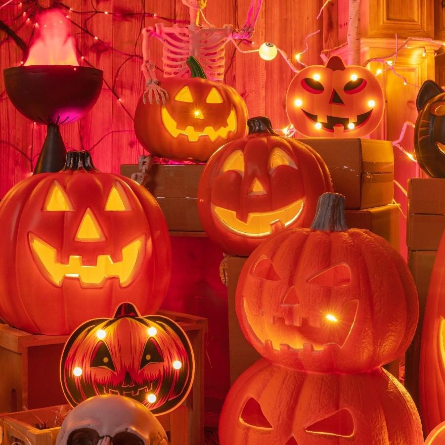 Luminous Large Halloween Pumpkin Lantern: Outdoor Decoration & Shopping Mall Display Props