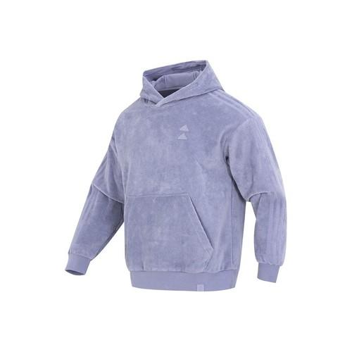 adidas Logo Embroidered Stripe Print Fleece Sweatshirt Men s Light Purple L светло-фиолетовый