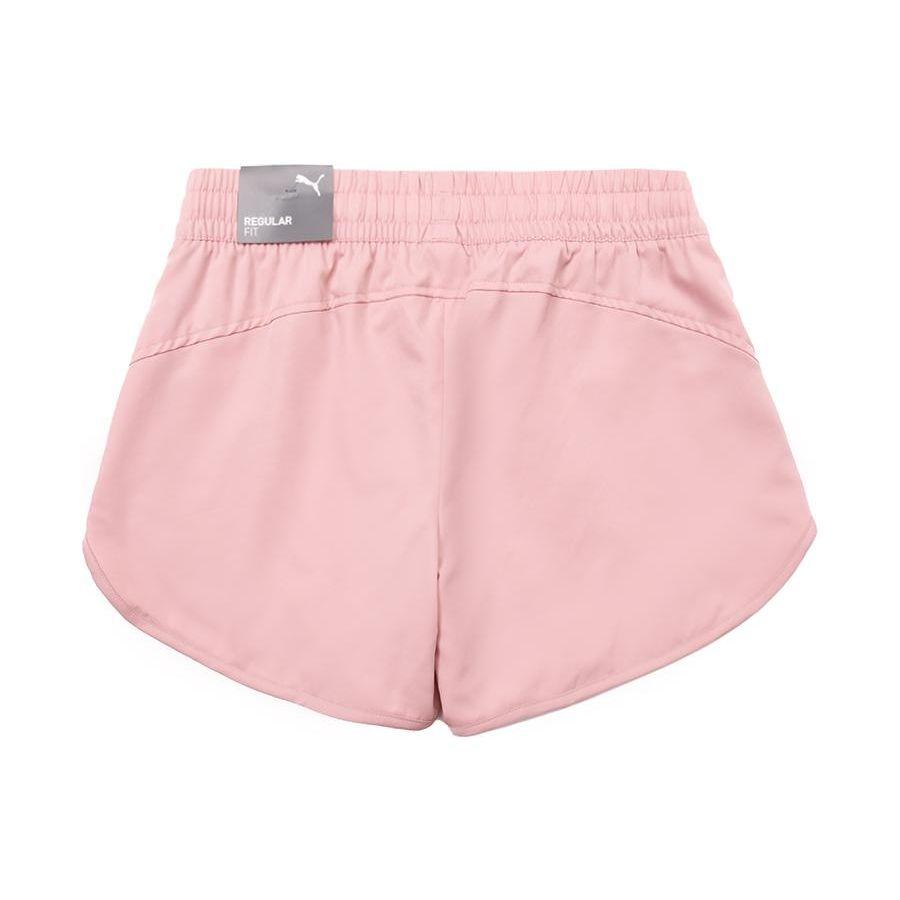 Puma Solid Color Logo Print Straight Leg Sports Shorts Women bottoms Pink 671773-80