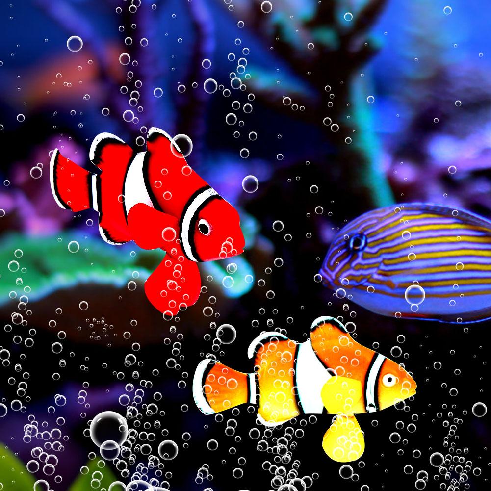Silicone Bionic Luminous Clownfish Fish Swim Decoration for Fish Tank Aquarium