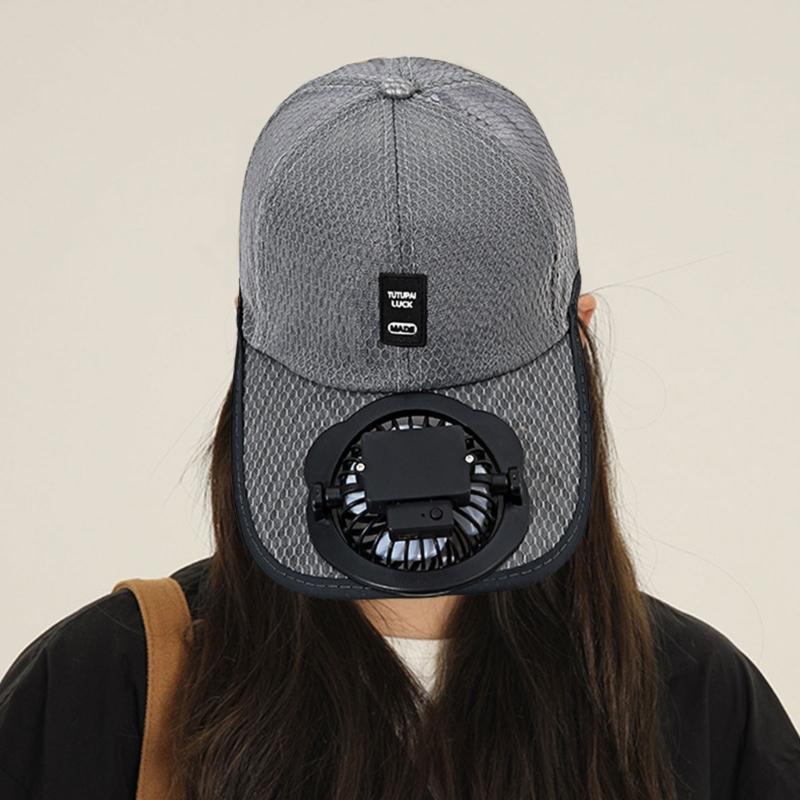 Sunshade Adjustable Baseball Hat with Fan Breathable Sports Hat for Kids Breathable Adjustable Baseball Hat