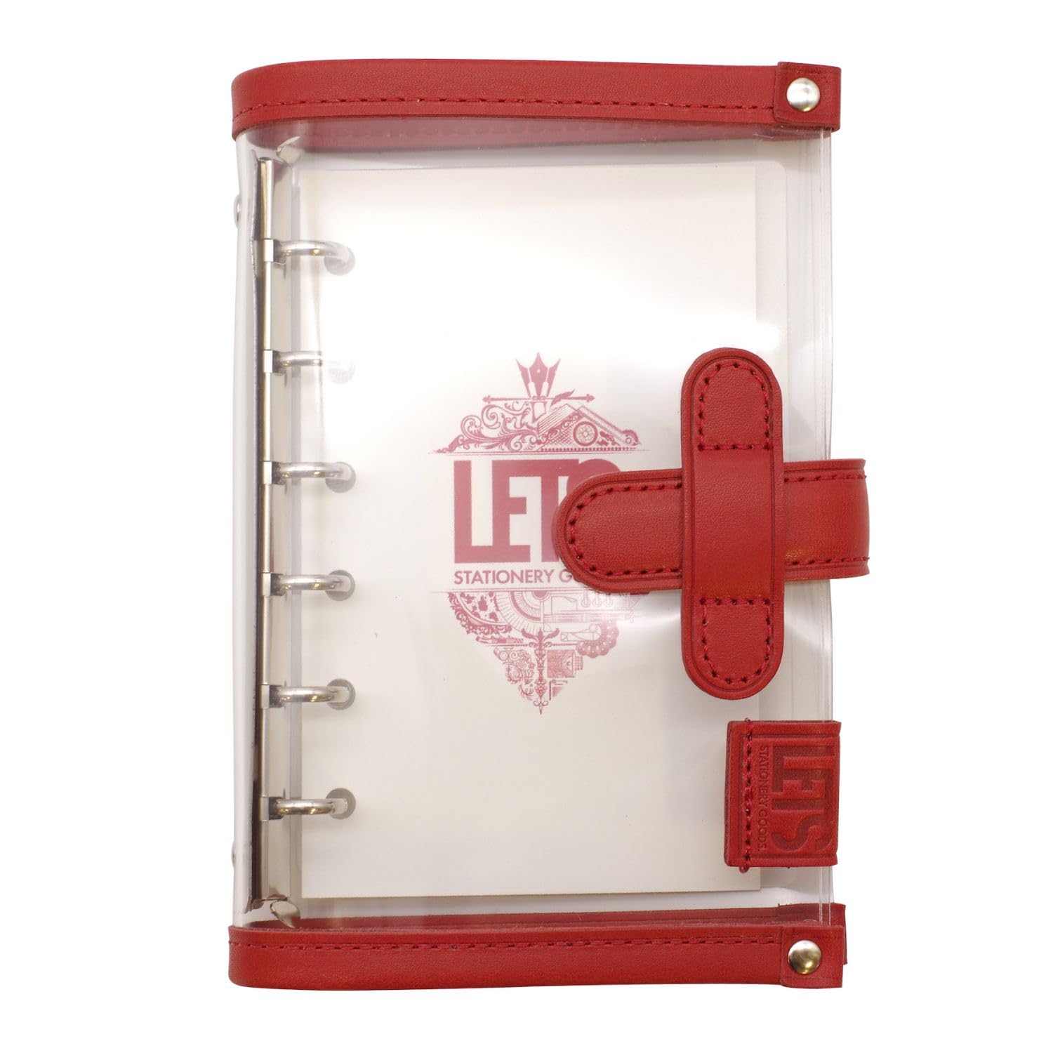 

LETS STATIONERY GOODS Clear System Notebook Mini 6 [Red]