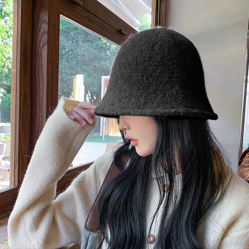 Autumn Winter Bucket Hat Women Vintage Fisherman Hats Versatile Cap Spring Felt Hat Foldable Hat