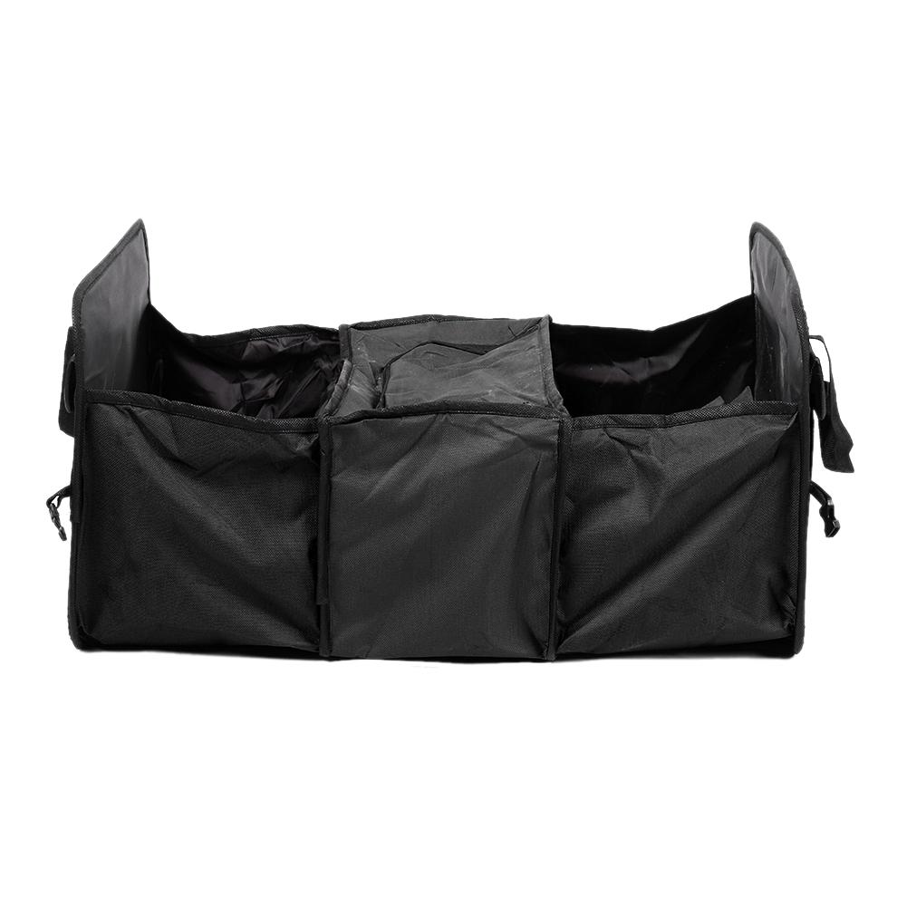 

Multifunction Folding Car Insulated Cooler Storage Bag Organizer Container BoxBlack чорний