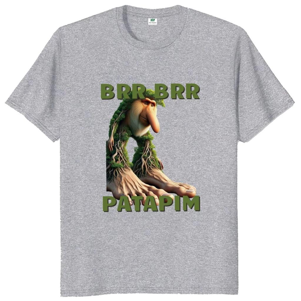 Brr Brr Patapim T Shirt Funny Italian Brainrot Meme Y2k Men's Women Cotton Streetwear Oversize Loose Casual Tee Top Short Sleeve