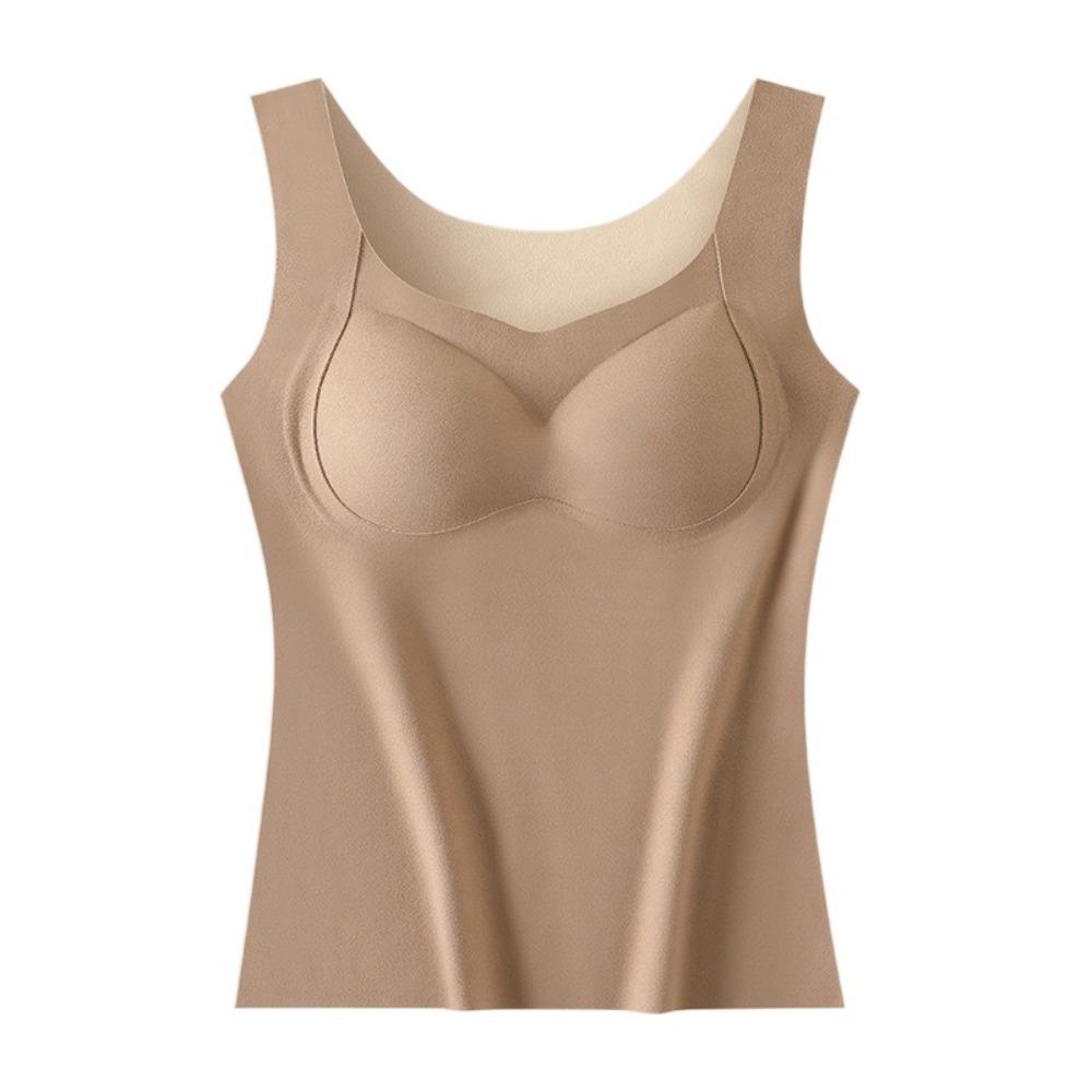 Antistatic Thermal Underwear Slim Fit Bottoming Shirt Women Seamless Thermal Vest Autumn Winter