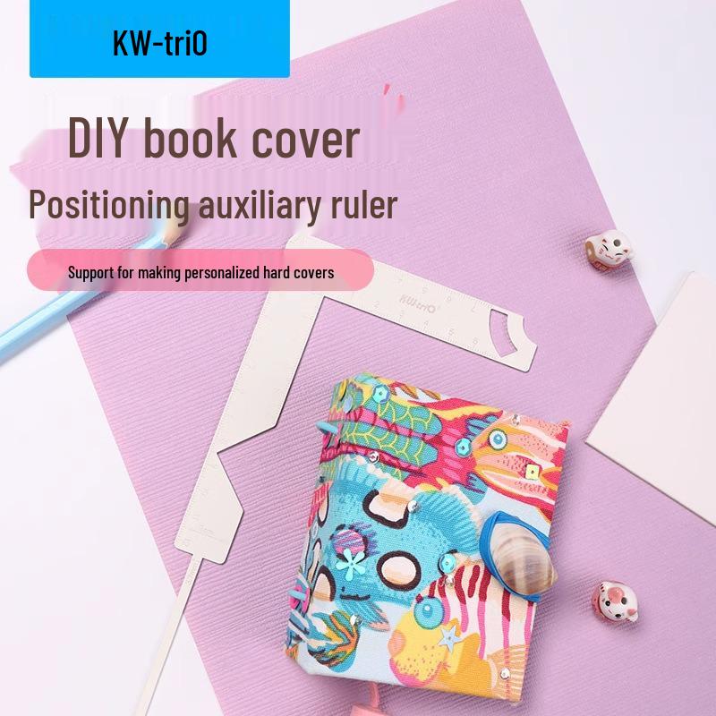 Multifunctional Metal Book Positioning Ruler for DIY Album Covers