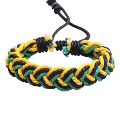 Dreifarbiges geflochtenes Armband Unisex Einfaches grünes Geschenkarmband