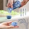 ORANGE APRON Ceramic Sake Tokkuri and Ochoko 250ml Awayuki Ashi Made in Japan Dishwasher and Microwave Perfect as a Gift Set, (Sake Cup) Set,