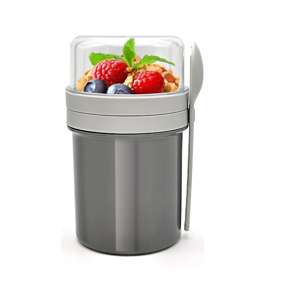 With Spoon Breakfast Cup Dressing Holder Yogurt Container Portable Oatmeal Cup School