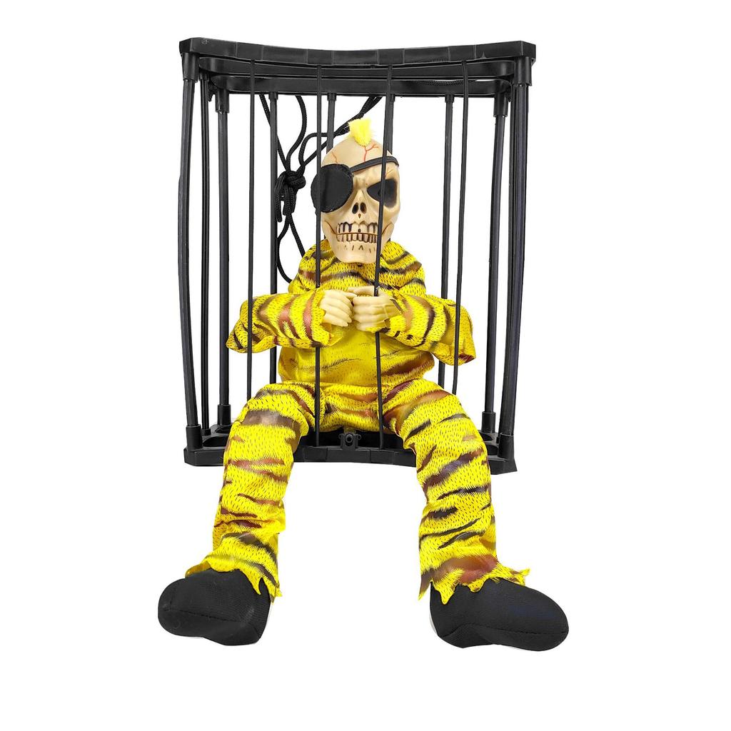 Cage Skull Ghost Halloween Venue Decoration Room Escape Thriller Haunted House Venue Props