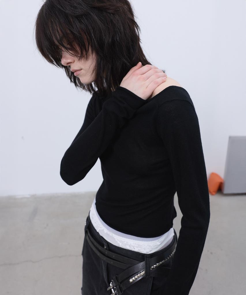 LCDC™ Two-Way Knit Top (Black)