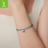 Creative Design S925 Sterling Silver Tooth Hand Rope Bracelet Confident Charm Blue Hand Rope Bracelet Jewelry