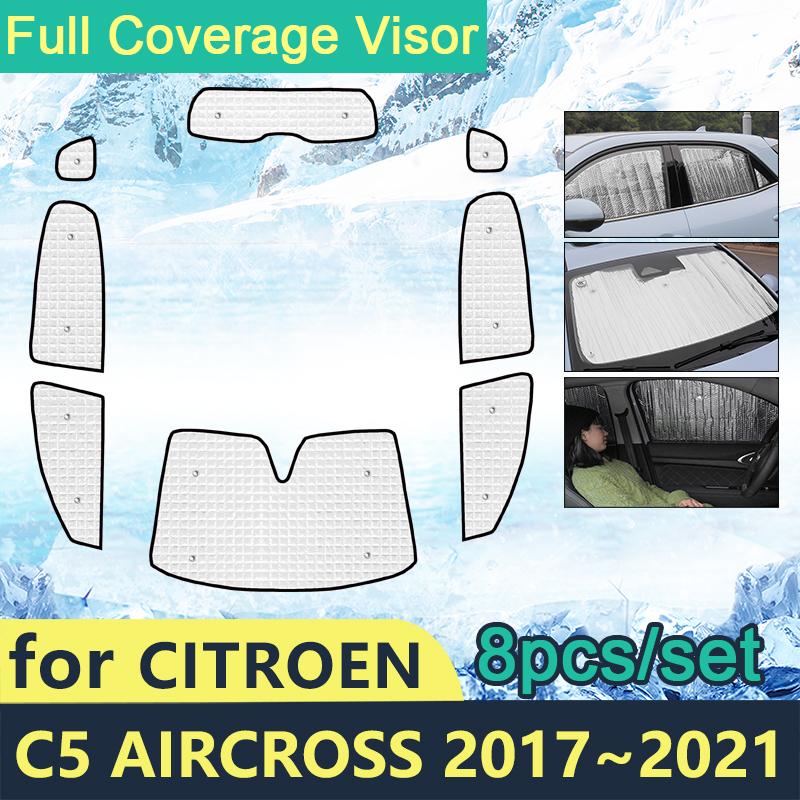 

Полное покрытие солнцезащитные козырьки для Citroen C5 Aircross 2017 ~ автомобильные солнцезащитные лобовые стекла козырек для бокового окна аксессуары