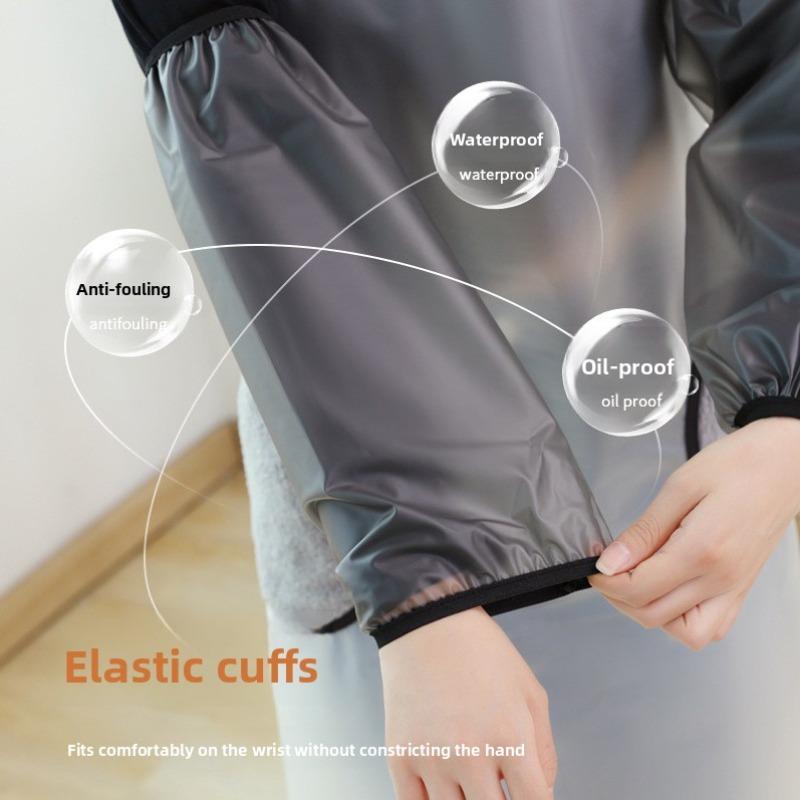 1 Paar wasserdichte Armstulpen PEVA-Ärmel mit elastischen Bündchen 30 cm lang Wiederverwendbare ölbeständige Ärmelschoner zum Kochen und Reinigen