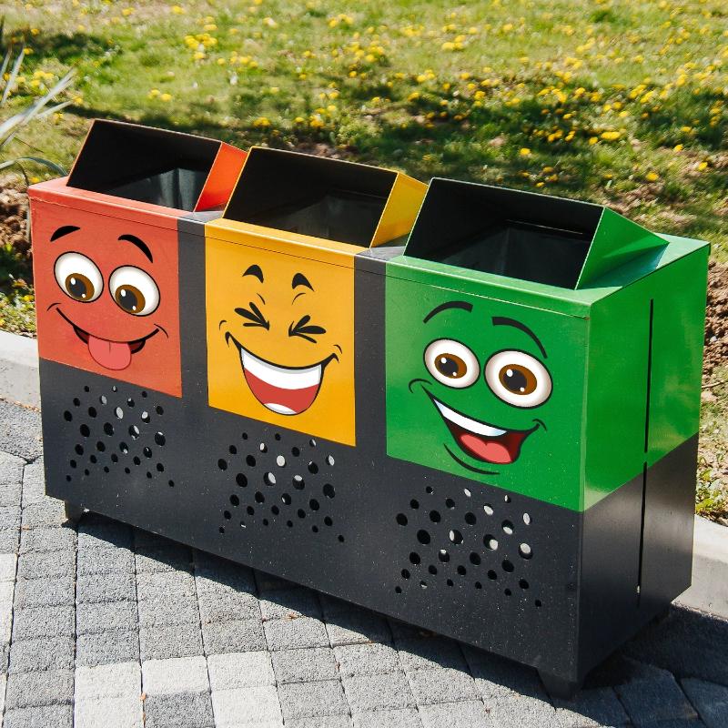 4 Pezzi Adesivi Divertenti per Pattumiera Impermeabili Decalcomanie Cartoon Autoadesive per Decorazione Pattumiera Cucina Ufficio