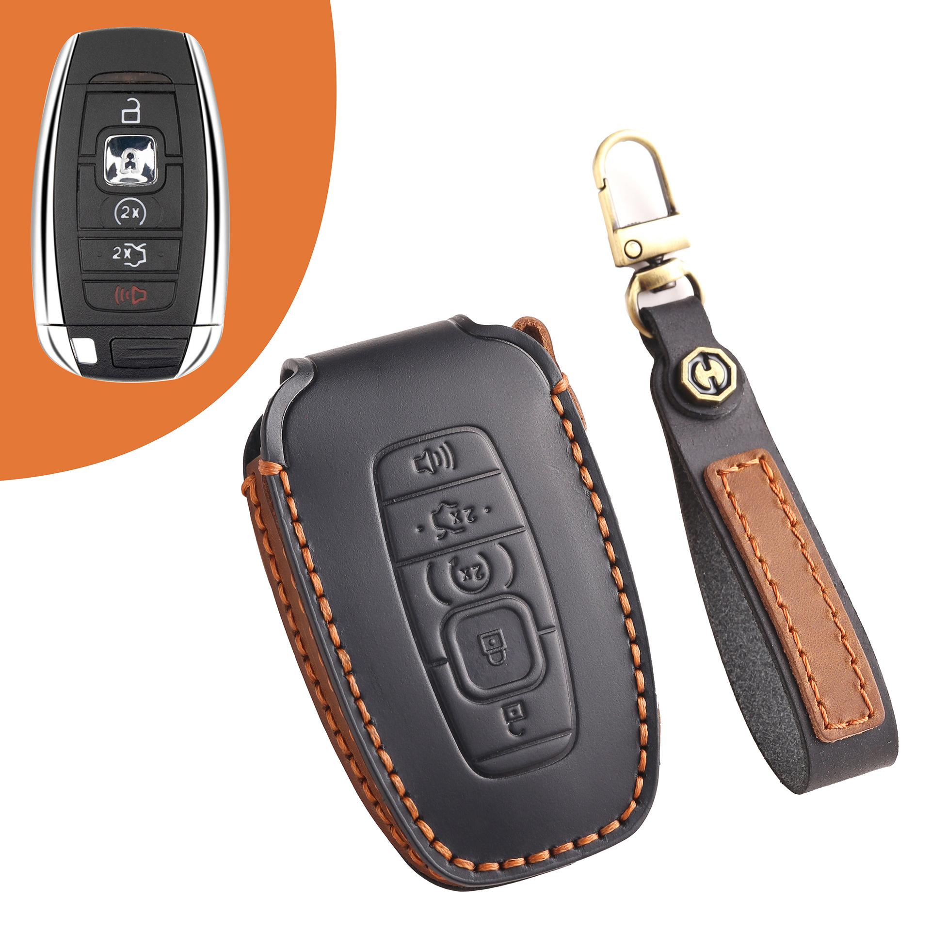 

Applicable Lincoln car key case Adventurer special Z navigator aviator Continental mkz key protective case чёрный