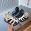 Mädchen Sommer Strandschuhe Kinder Schule Römische Sandalen Mode Offene Zehen Kinder Freizeit Hohe Zehenkappe Schuhe Einfarbig