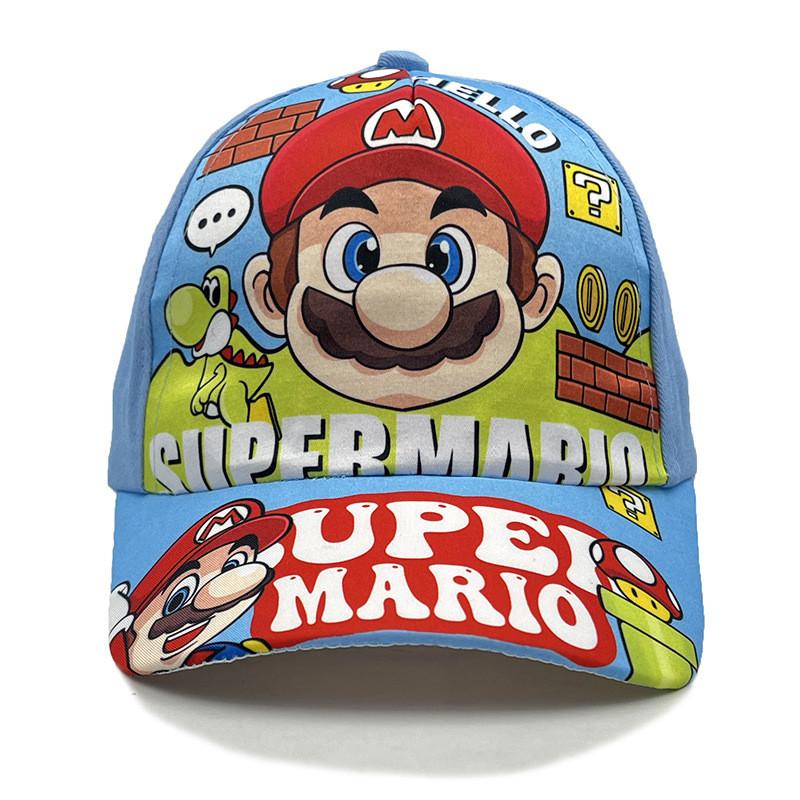 Super Mario Bros Pattern Kids Baseball Cap With Cotton Material And Sun Block For Outdoor Activities