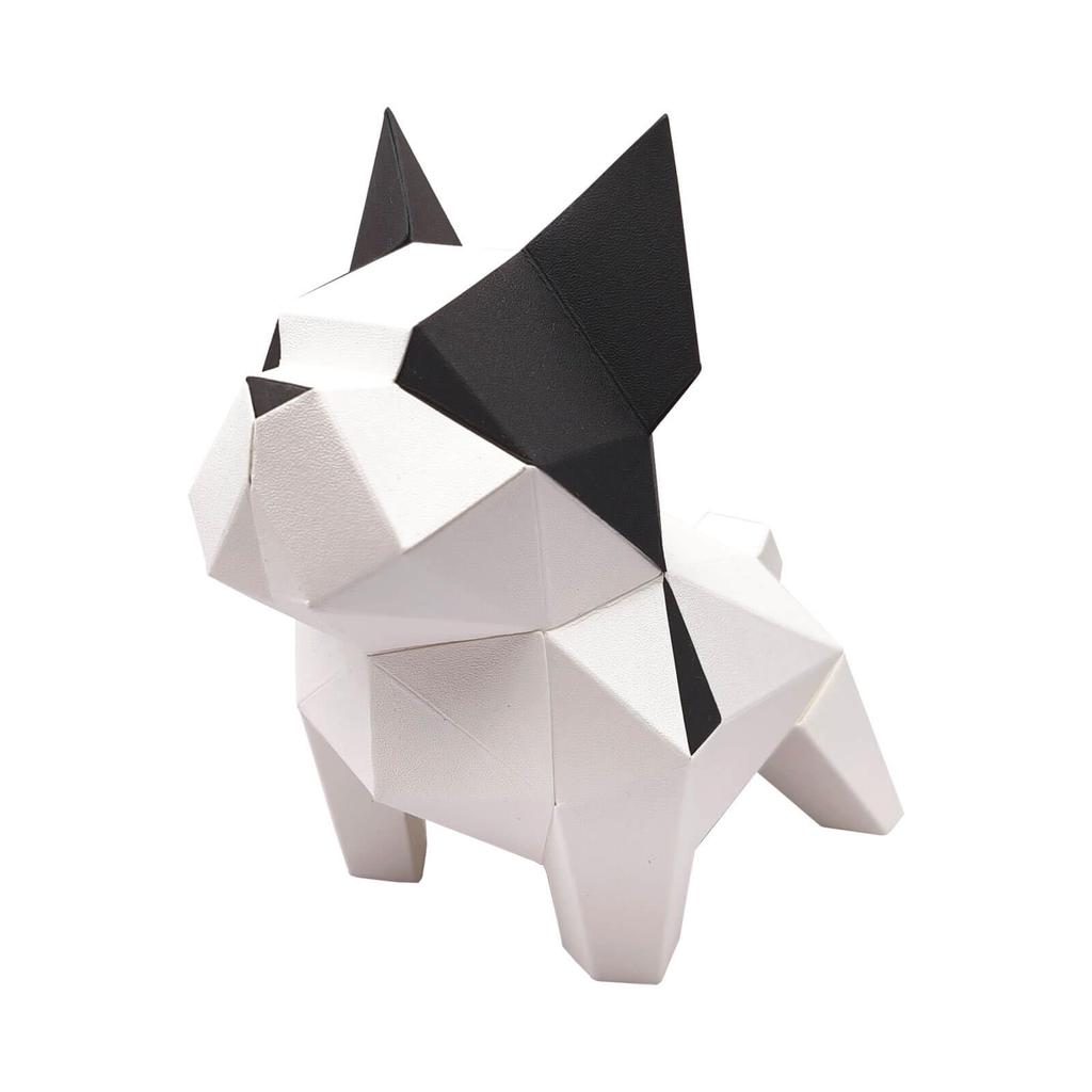 ORIGAMIPLANET Bulldog 3D Origami Bastelset für Erwachsene Einfache DIY Hunde Papier Skulptur 3D Niedliches Tier Handgemacht Heimdeko Kunst Heimdekoration Papierbasteln