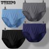 Men's High Waisted Triangle Underwear Plus Large Underwear for Middle-aged and Elderly People